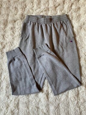 Champion Gray Joggers with Embroidered Logo